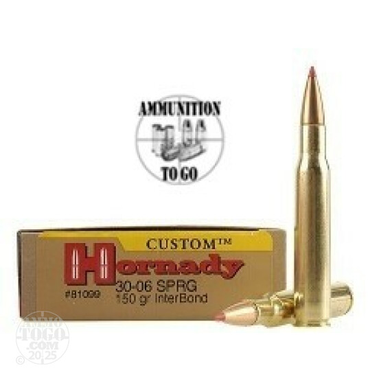 20rds - 30-06 Hornady 150gr InterBond Ammo